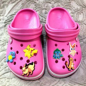 Pokemon Set Of Silicone Crocs Shoes And 6 Charms